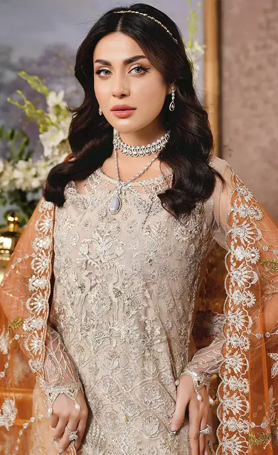 Brown Colour Sharara For Wedding Guests