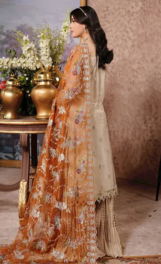 Brown Colour Sharara For Wedding Guests