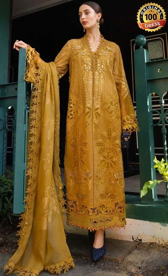 Haldi Dress For Women For Wedding Guests Haldi dress for women for wedding guests with elegant hand embroidery and festive detailing