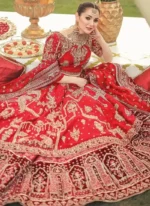Hania Amir Red Lehenga Choli Video
