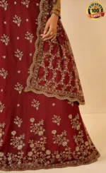 Maroon Maxi Dress​ For Wedding Guests (1)