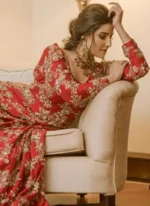 Red and Gold Bridal Gown