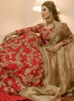 Red And Gold Bridal Gown — product view 1