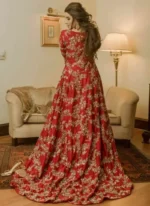 Red and Gold Bridal Gown