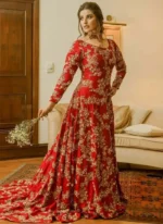 Red and Gold Bridal Gown
