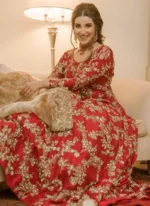 Red and Gold Bridal Gown