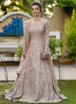 Simple Powder Pink Nikkah Maxi