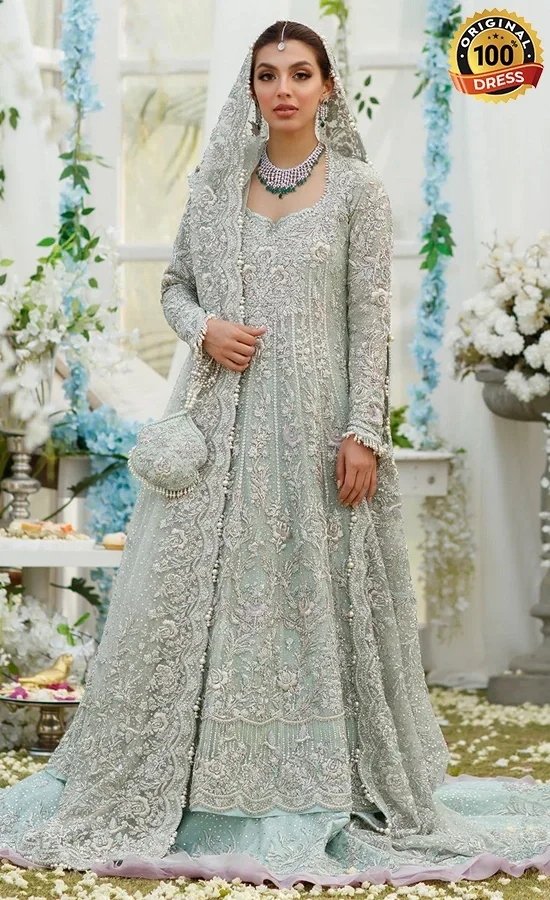 Aqua Bridal Frock with Lehenga Video