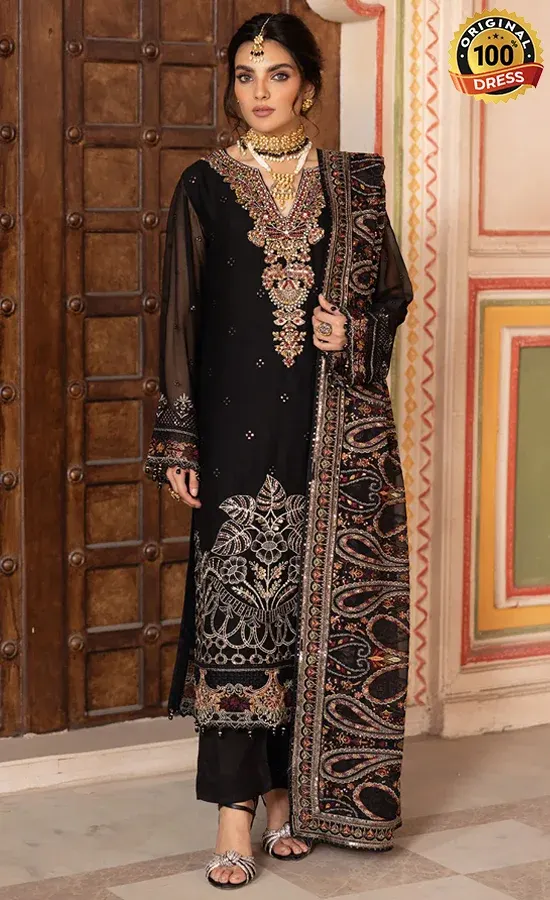 Embroidered Chiffon - T-304 Embroidered Chiffon - T-304