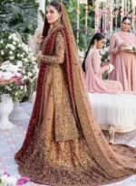 Rust and Gold Farshi Lehenga
