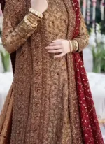Rust and Gold Farshi Lehenga