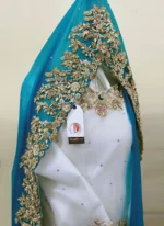 White Nikkah Lehenga with Long Shirt