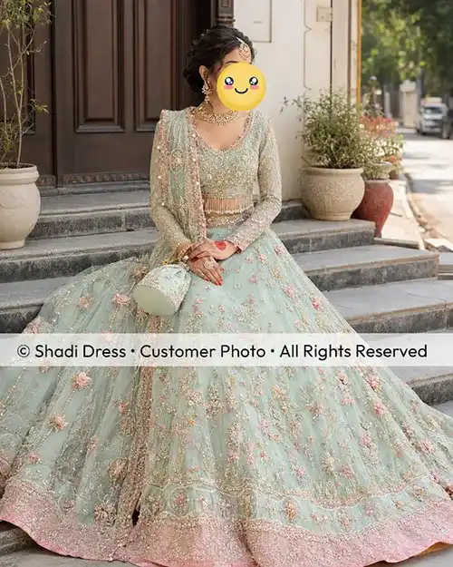 mint green nikkah dress Lehenga – Sleeveless show-previews