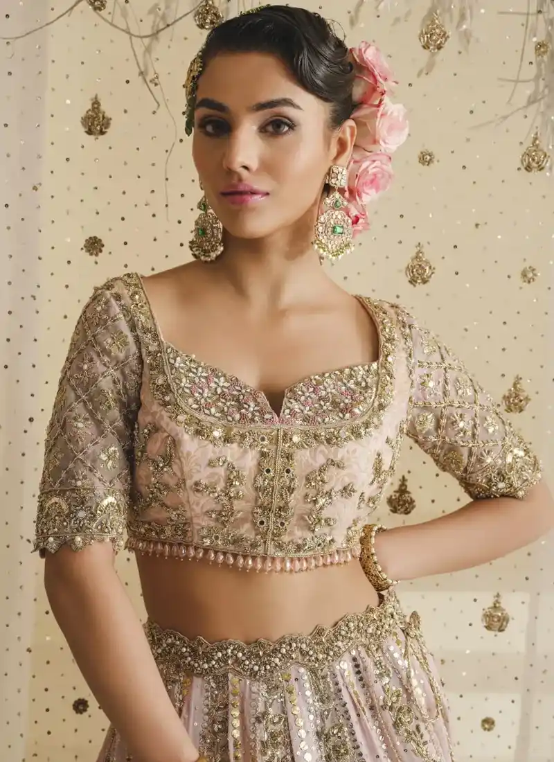 Soft Pink Nikkah Lehenga