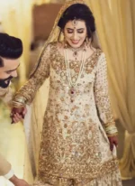Golden Nikkah Gharara
