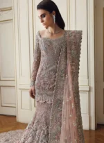 Pink Colour Mermaid Bridal Lehenga (4)