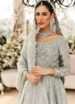 Silver Pakistani Wedding Gown (3)