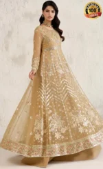 Beige Lehenga For Wedding Guests s(3)