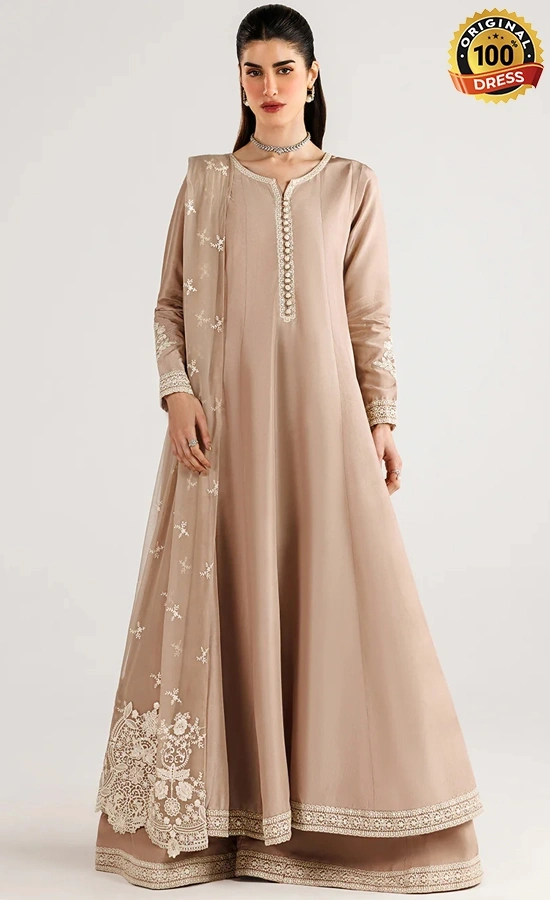 Floral salwar kameez for wedding guests with hand embroidery and elegant detailing