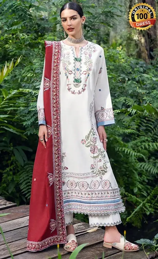 Embroidered Karandi Coper Blaze Dress (1) Embroidered Karandi Coper Blaze Dress (1)