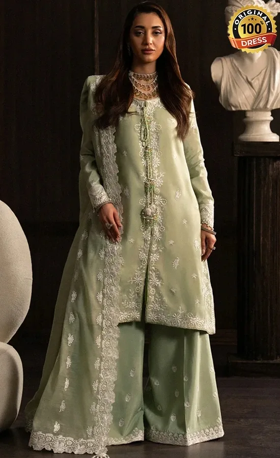 Embroidered Tussar Silk VOL 1 LOOK 03 Dress (2) Embroidered Tussar Silk VOL 1 LOOK 03 Dress (2)