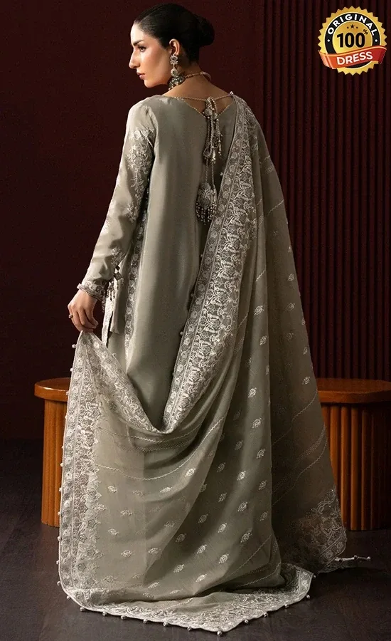 VOL 1 Look 06 — embroidered tussar silk, product view 1
