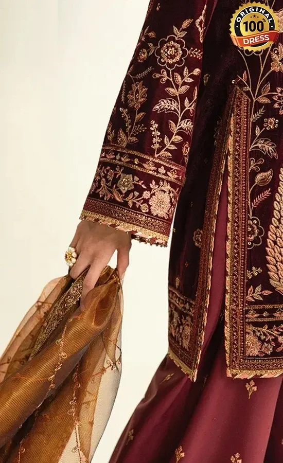 Embroidered Velvet - AJULM-07 (1)