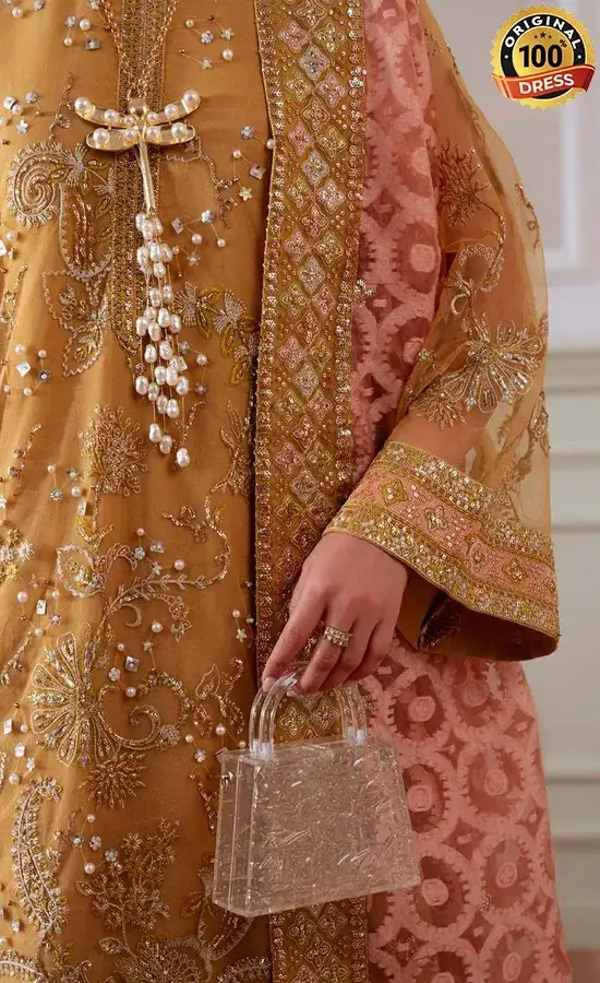 Nureh Embroidered Net NEL-81 Dress (3)