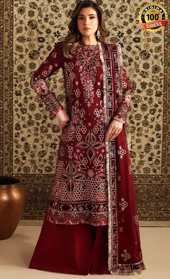 Jazmin Embroidered Rawsilk Khuban Dress (1) Jazmin Embroidered Rawsilk Khuban Dress (1)