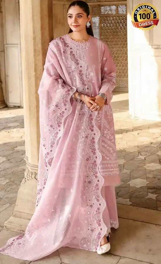 Cross Stitch PK Embroidered Lawn Lavender Mist Dress (1) Cross Stitch PK Embroidered Lawn Lavender Mist Dress (1)