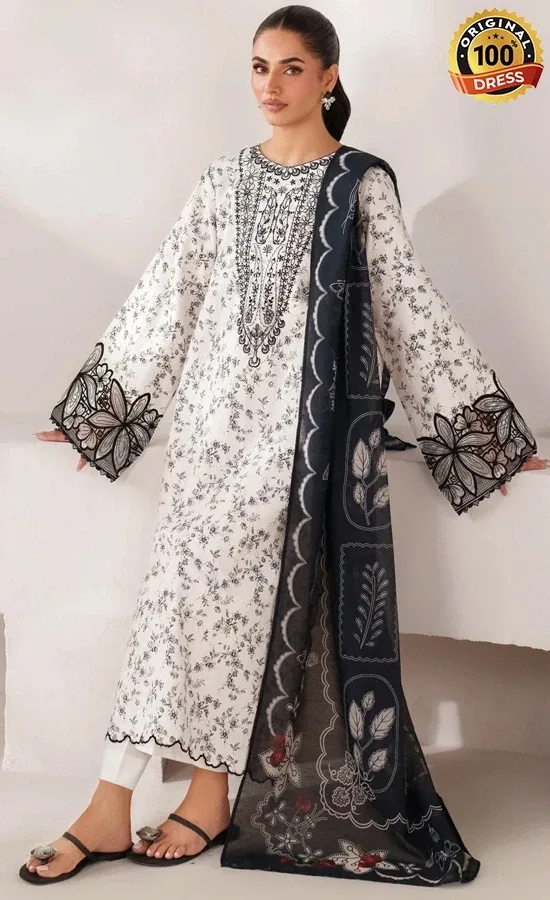 Jazmin Embroidered Chikankari Lawn Tia Dress (3)