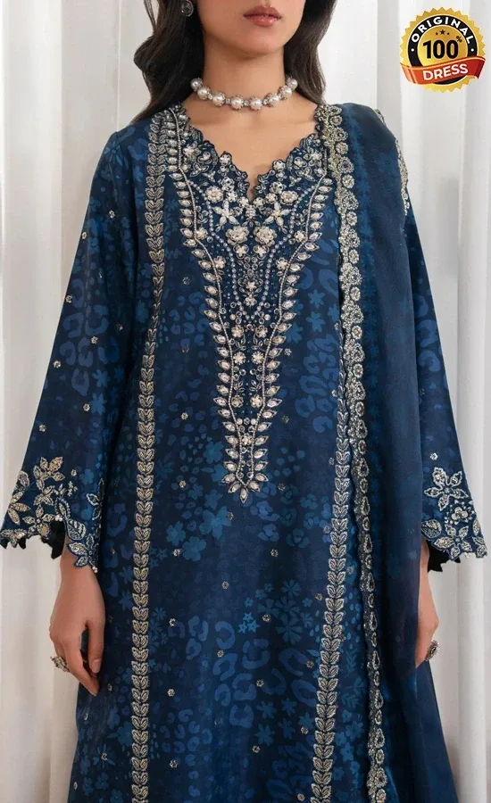 Jazmin Embroidered Rawsilk Ryelle Dress (3)
