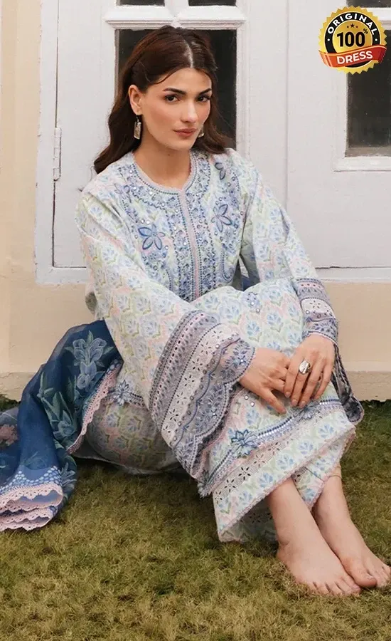 Afrozeh PK Embroidered Printed Lawn Sova Dress (3)