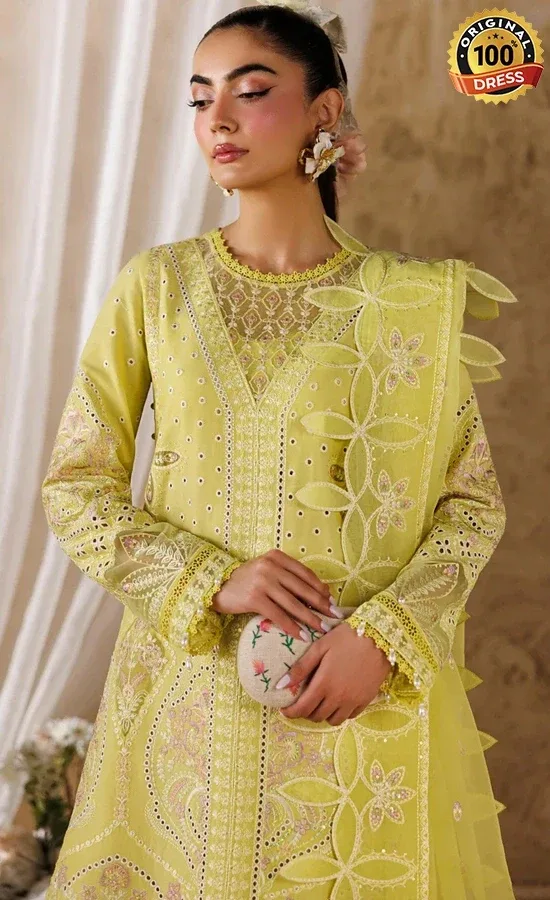 Akbar Aslam Embroidered Lawn Felene Dress (1)