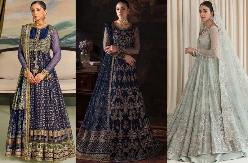 Blue Pakistani Frocks