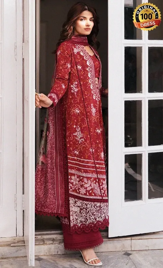 Embroidered Printed Lawn Elyndra Dress (2)