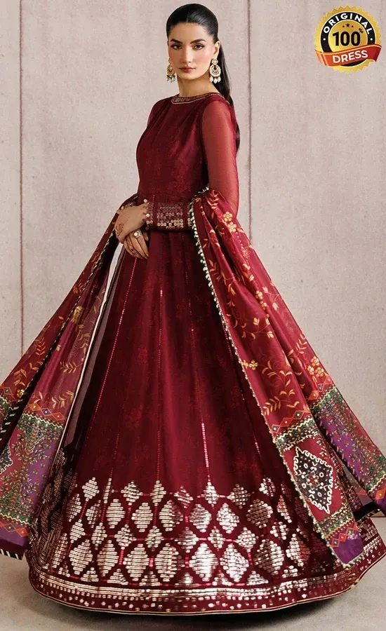 Jazmin Embroidered Chiffon UC-3118 Dress (1)