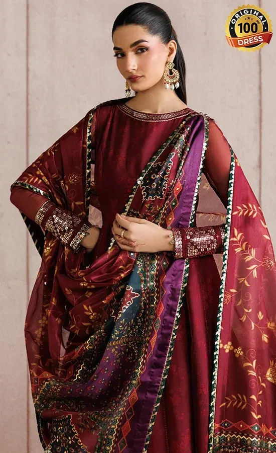 Jazmin Embroidered Chiffon UC-3118 Dress (2)