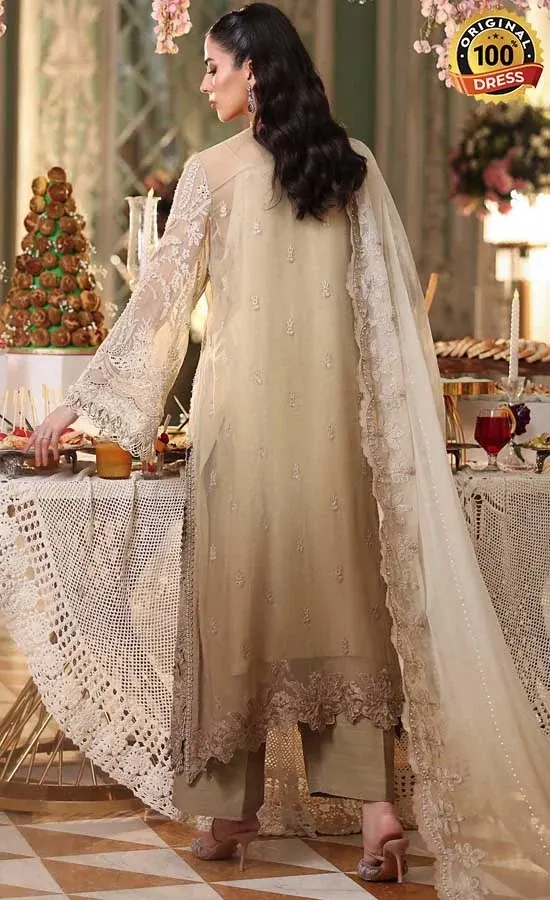 Maria B Embroidered Chiffon MPC-26-103 Dress (3)