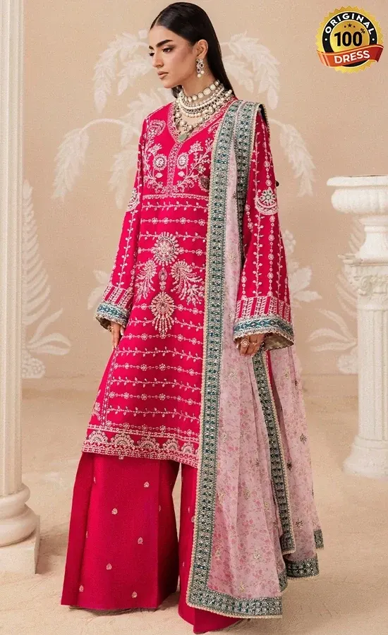 Aik Atelier Embroidered Medium Silk B2606 Dress (1)