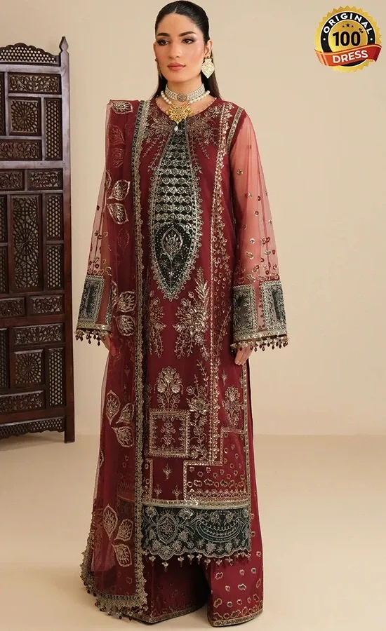 Alizeh PK Embroidered Net Mehal Dress (1) Alizeh PK Embroidered Net Mehal Dress (1)