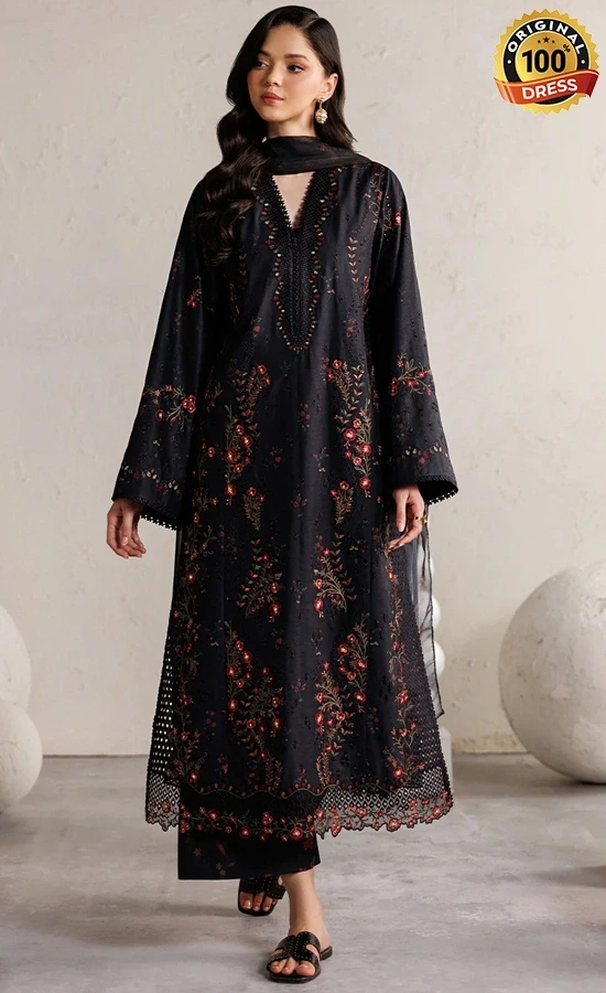 Iznik PK Embroidered Printed Lawn IBE-11 Dress (1)
