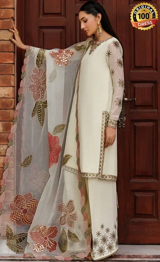 Zarif PK Emberoidered Chiffon Amani Dress (1)