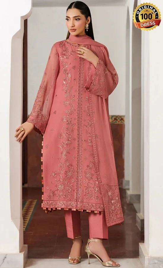 Zarif PK Emberoidered Chiffon Angora Dress (4) Zarif PK Emberoidered Chiffon Angora Dress (4)
