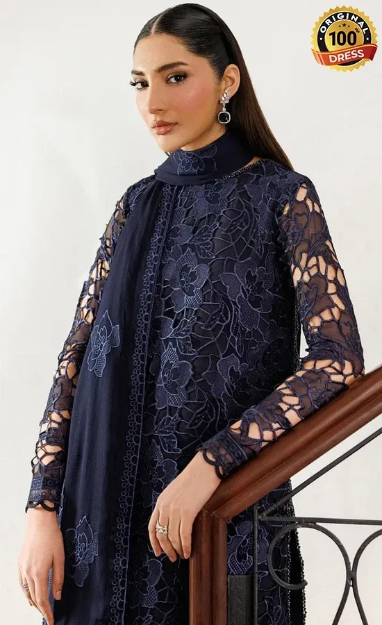 Zarif PK Emberoidered Chiffon Saraya Dress (4)
