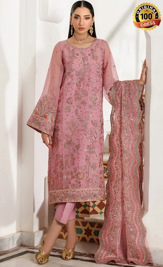 Zarif PK Emberoidered Chiffon Shayra Dress (4) Zarif PK Emberoidered Chiffon Shayra Dress (4)