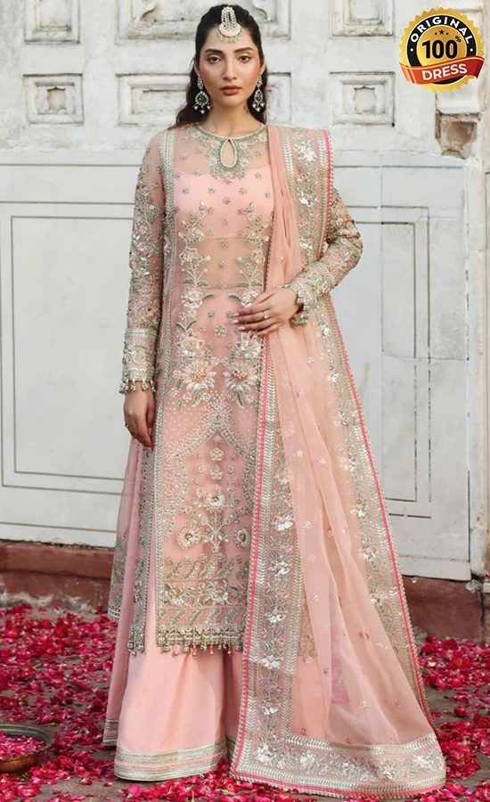 Akbar Aslam Embroidered Organza  Naazi Dress (3)