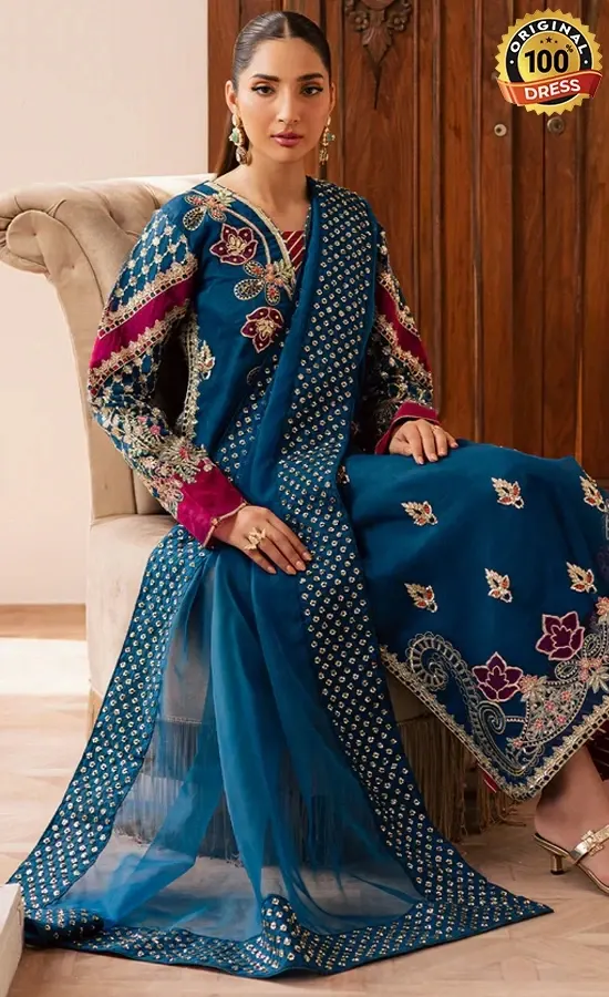 Embroidered Organza Avoir Dress (1)