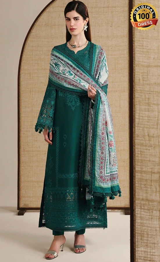 Jazmin Embroidered Lawn IL26-D03 Dress (3)