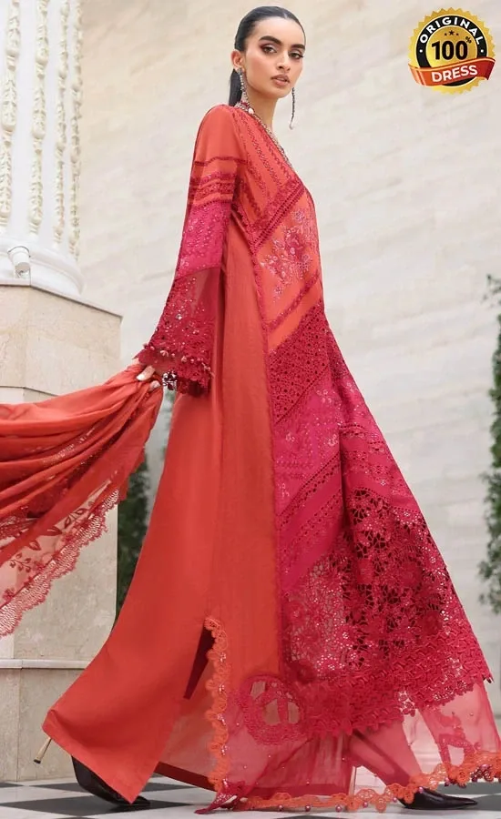 Maria B Embroidered Lawn EL-26-13 Dress (2)